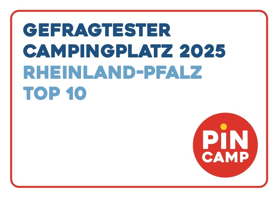 2025 Top 10 Auszeichnung beliebtester Campingplatz Rheinland-Pfalz