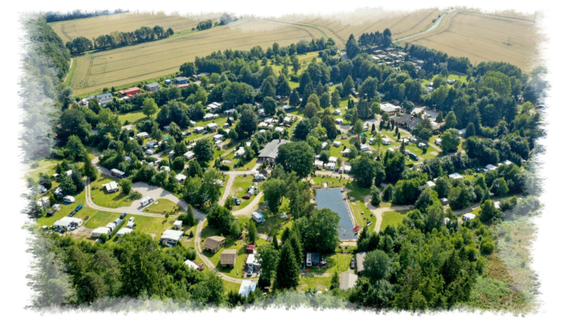 Camping-Mobilheimpark „Am Mühlenteich“ von oben